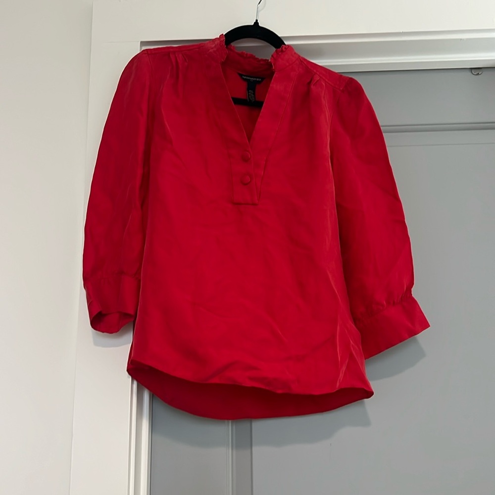 Banana Republic Women’s Small Red Silk Blend Blouse